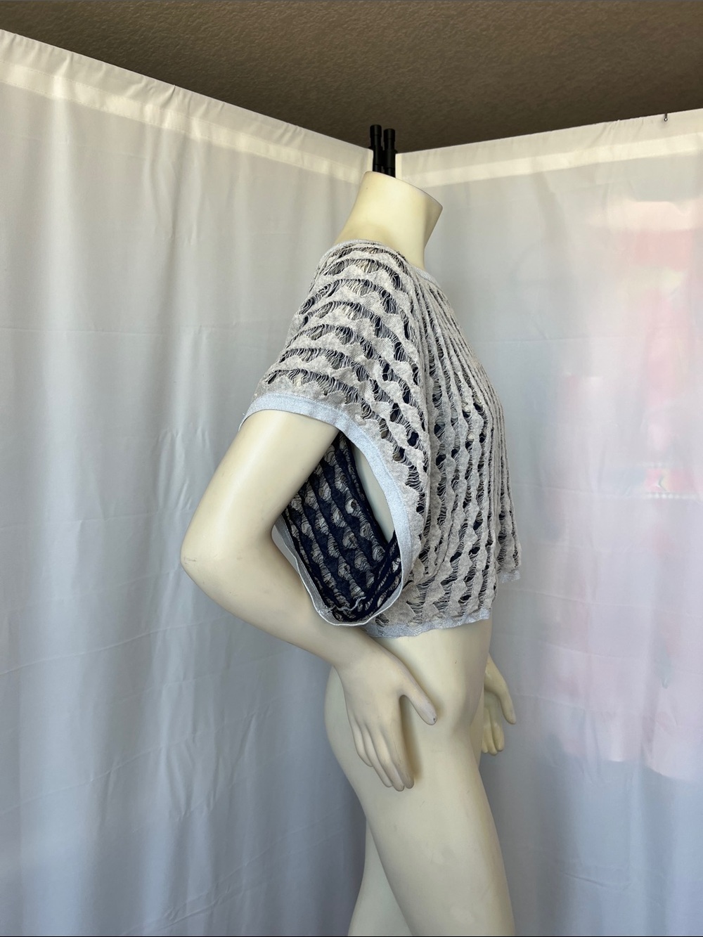 Stefanel Cropped Knit Top View 4